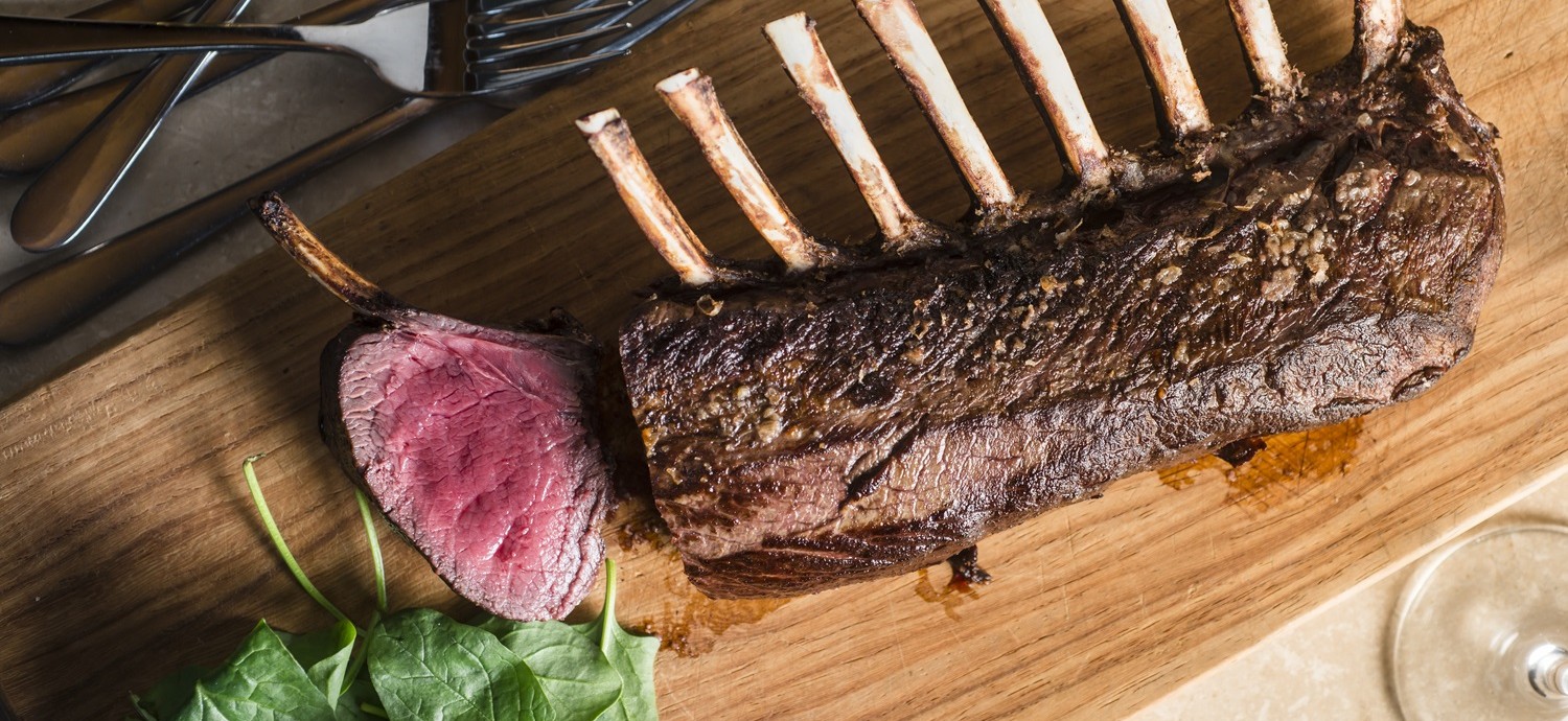 Cocoa dusted rack with parsnip puree and red wine cassis sauce Martin Bosley 4